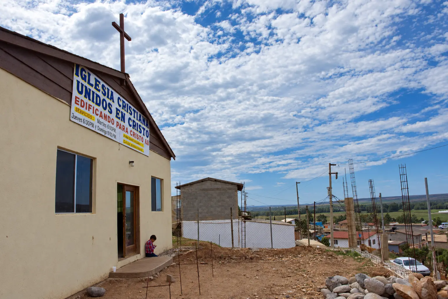 A community space under construction