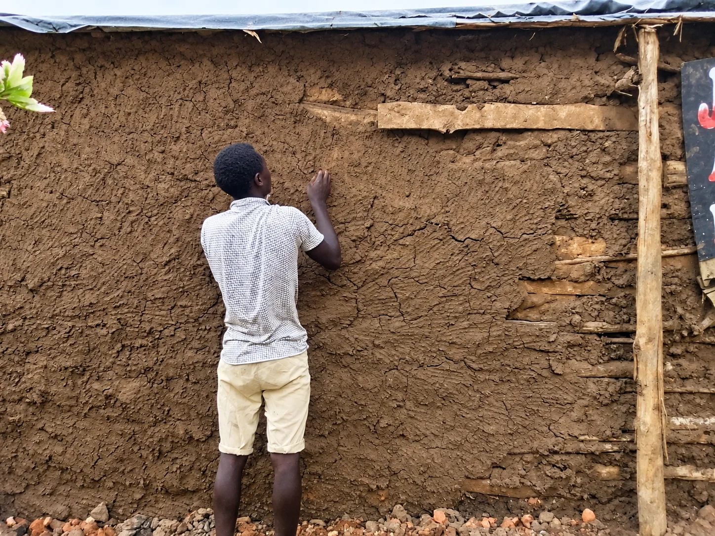 Applying an earthen finish to a building