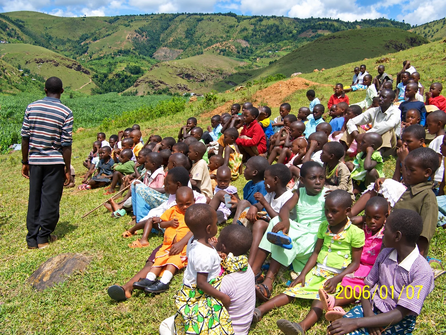 A community gathering in the hills