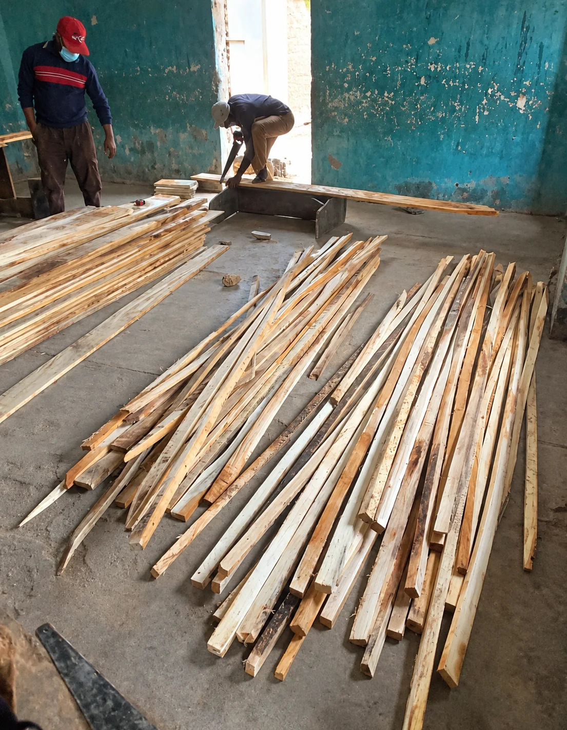 Timber prepared for a community project